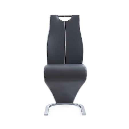 Global Furniture Usa Contemporary PU D4127 2 Grey Dining Chairs 3191